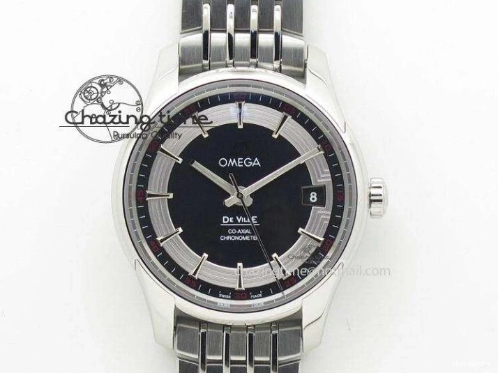 0328 Seamaster Pro Chrono RG Best Edition Black Ceramic Black Dial On RG Bracelet A ComfortFit 8130